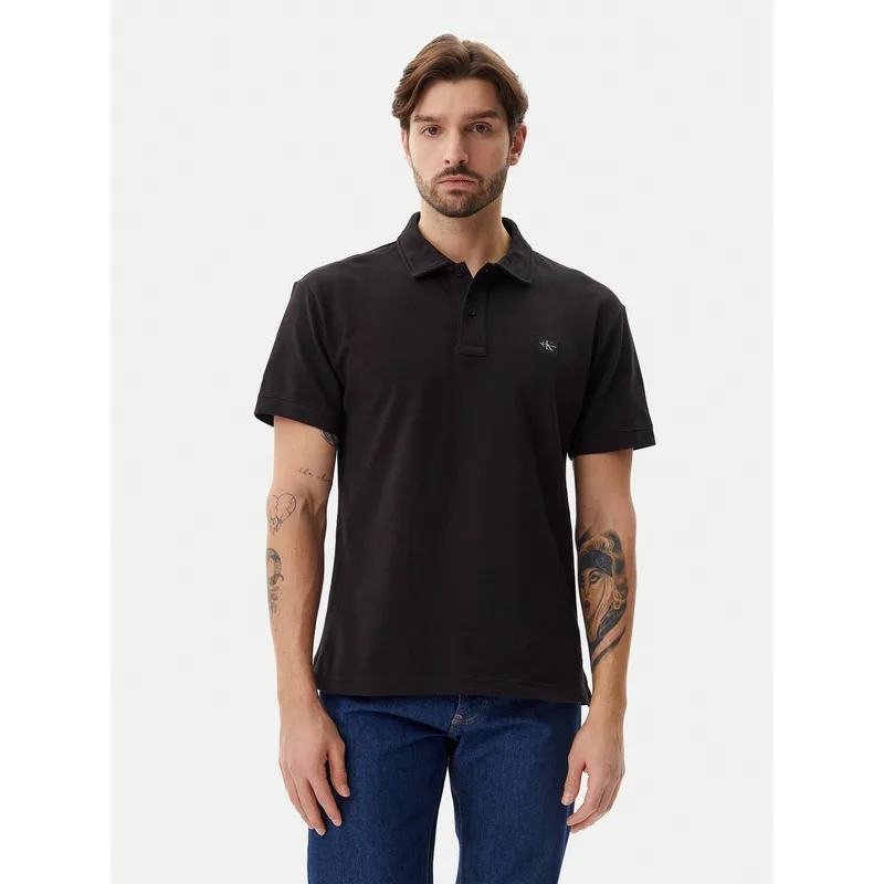 Calvin Klein Jeans Polo J30J327040 Μαύρο Regular Fit