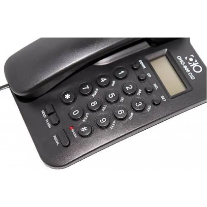 OHO-808 Ενσύρματο Τηλέφωνο Γραφείου για Ηλικιωμένους Μαύρο