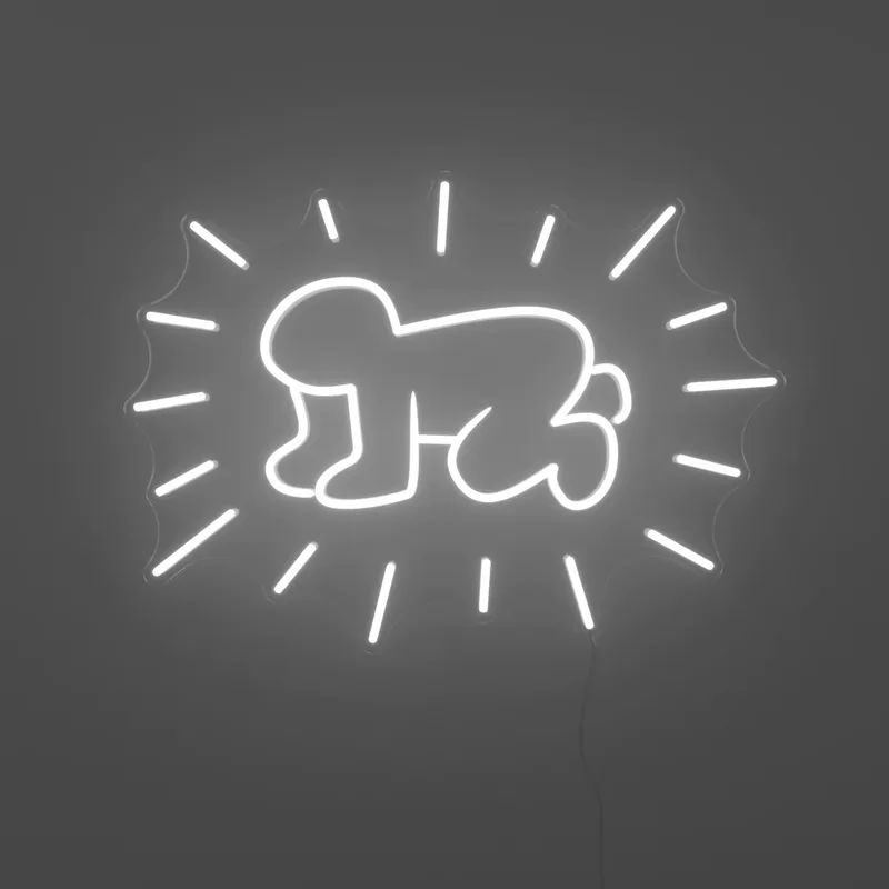 Επιτοίχιο Φωτιστικό Neon LED 50 x 36 cm - Radiant Baby Από Τον Keith Haring
