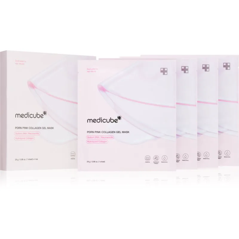 medicube PDRN Ροζ Collagen Gel Mask Μάσκα ανόρθωσης και σύσφιξης με κολαγόνο 4x28 γρ