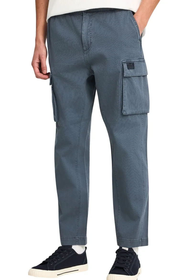 Παντελόνι Υφασμάτινο Funky Buddha Cargo FBM013-032-02-DUSTY BLUE Ανδρικό