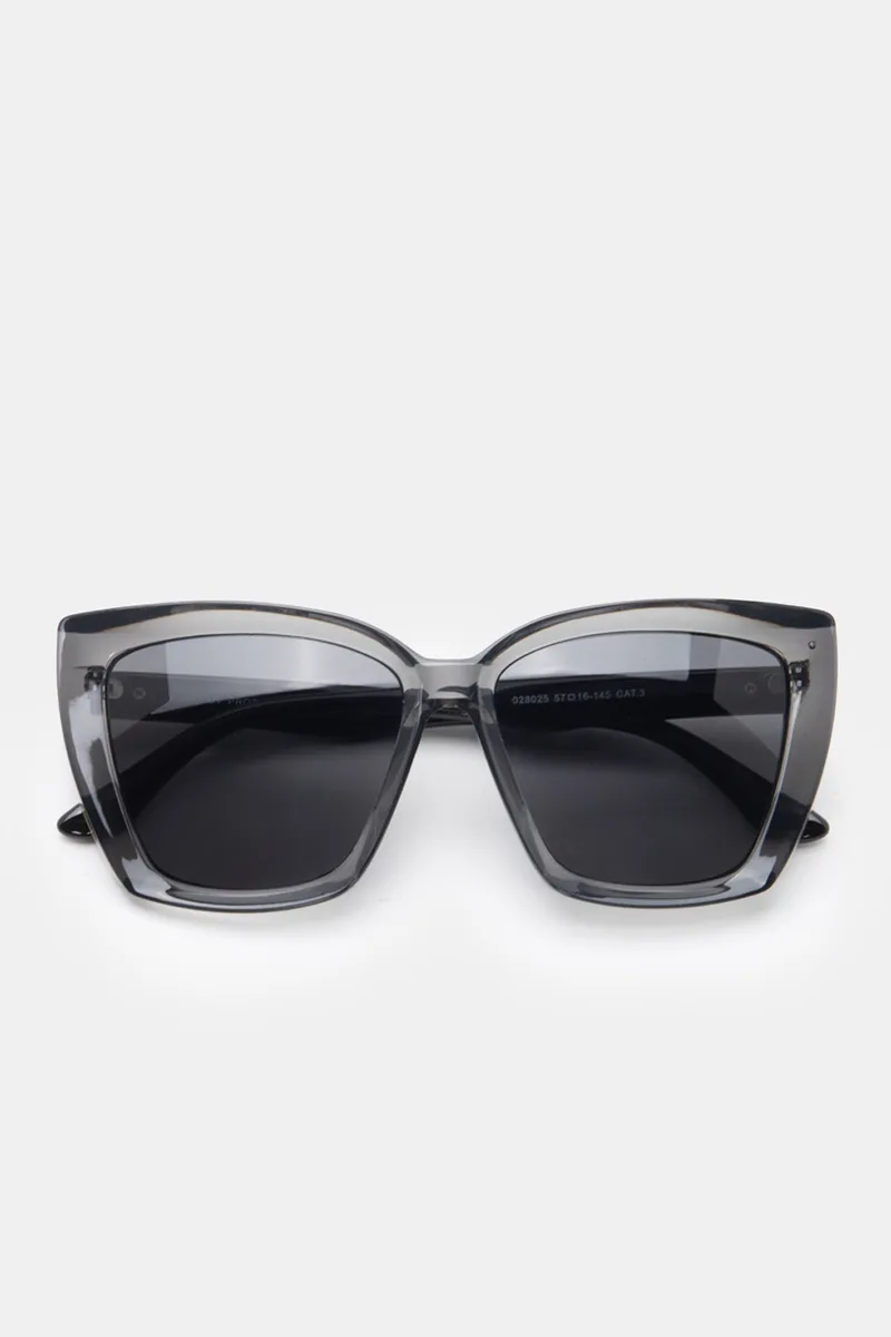 Γυαλιά Ηλιού Oversized Classy Butterfly - Γκρι
