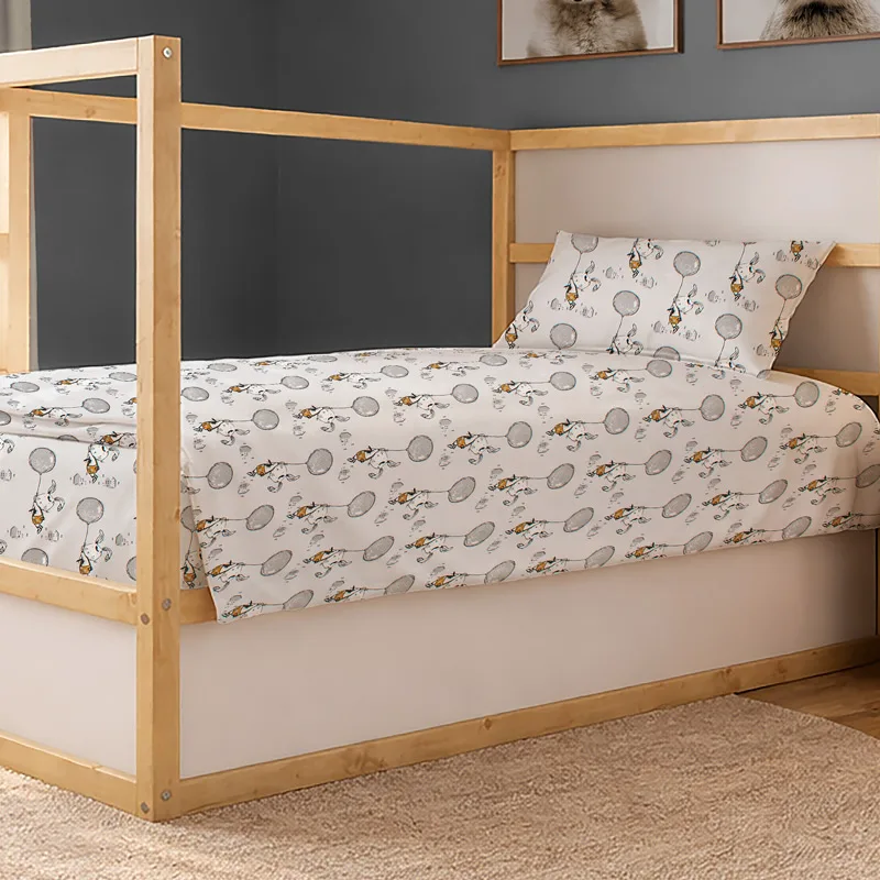 Παπλωματοθήκη Μονή 160x240 Dimcol Floating Bunny 715 Grey