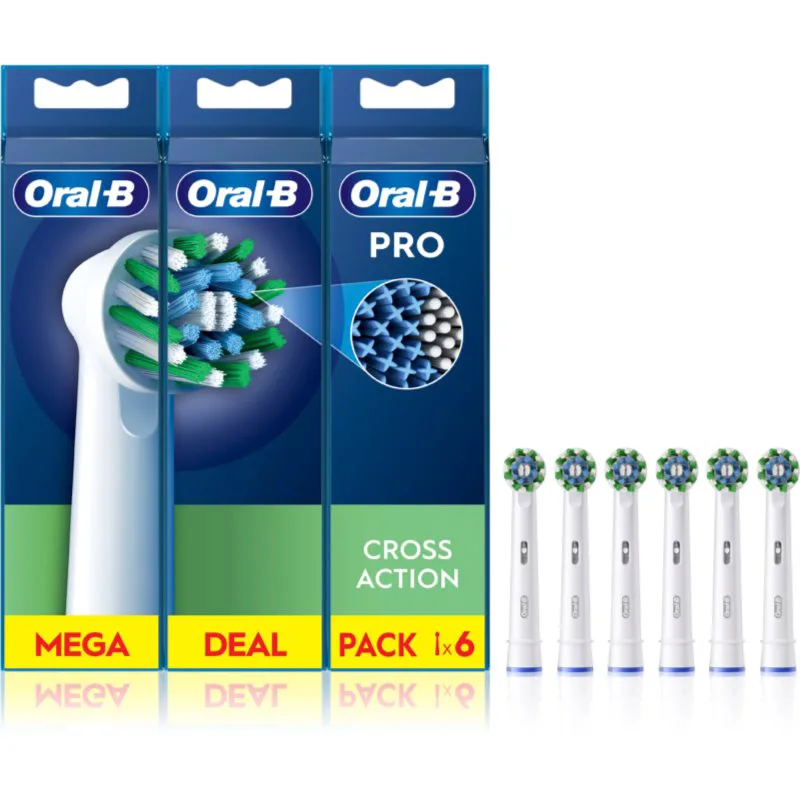 Oral-B PRO Cross Action ανταλλακτική κεφαλή για οδοντόβουρτσα 6 τμχ