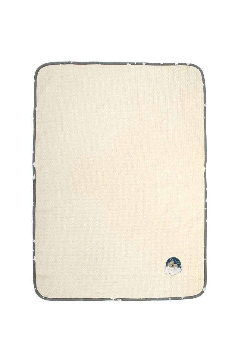 Κουβέρτα Πικέ Κούνιας Dimcol Cloudy Bear 177 100X160 Ecru-Grey
