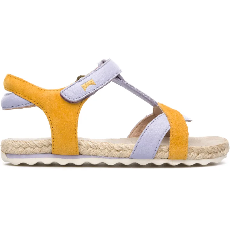CAMPER Pinya Esparto - Πέδιλα Για - Κίτρινο,Μοβ, Μέγεθος 31, Smooth leather