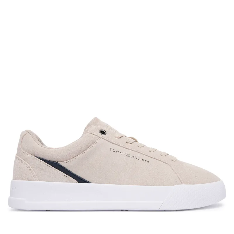 Αθλητικά Tommy Hilfiger Th Court Premium Suede FM0FM05880 Ανοιχτό μπεζ
