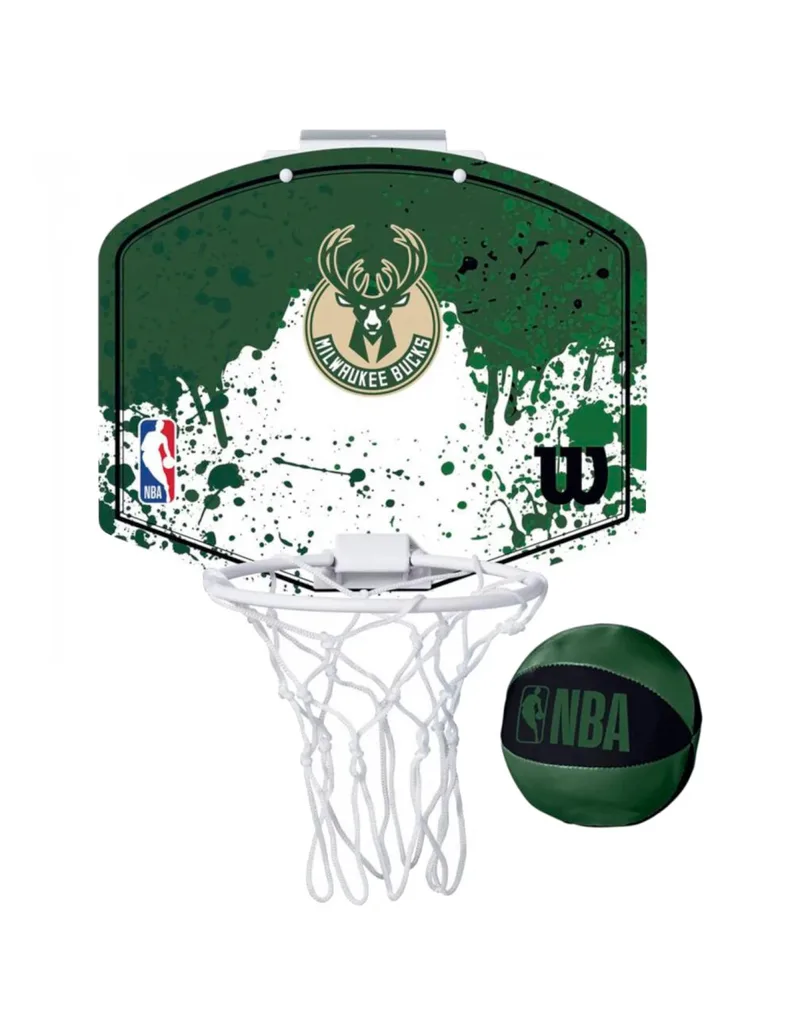 Wilson NBA Team Milwaukee Bucks Mini Hoop WTBA1302MIL