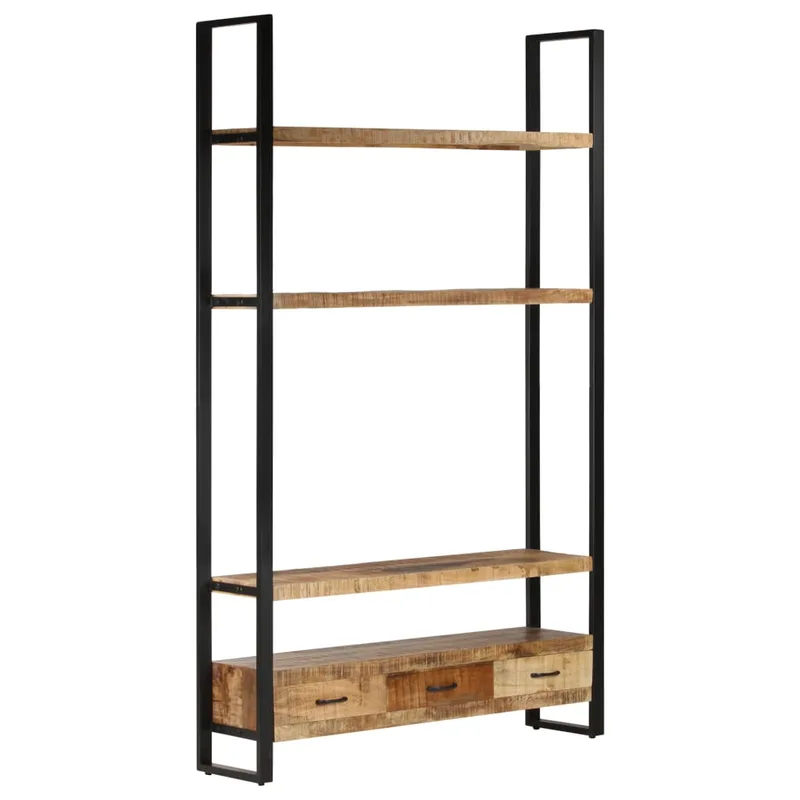 vidaXL Ραφιέρα 118 x 30 x 200 εκ. από Μασίφ Ακατέργαστο Ξύλο Μάνγκο