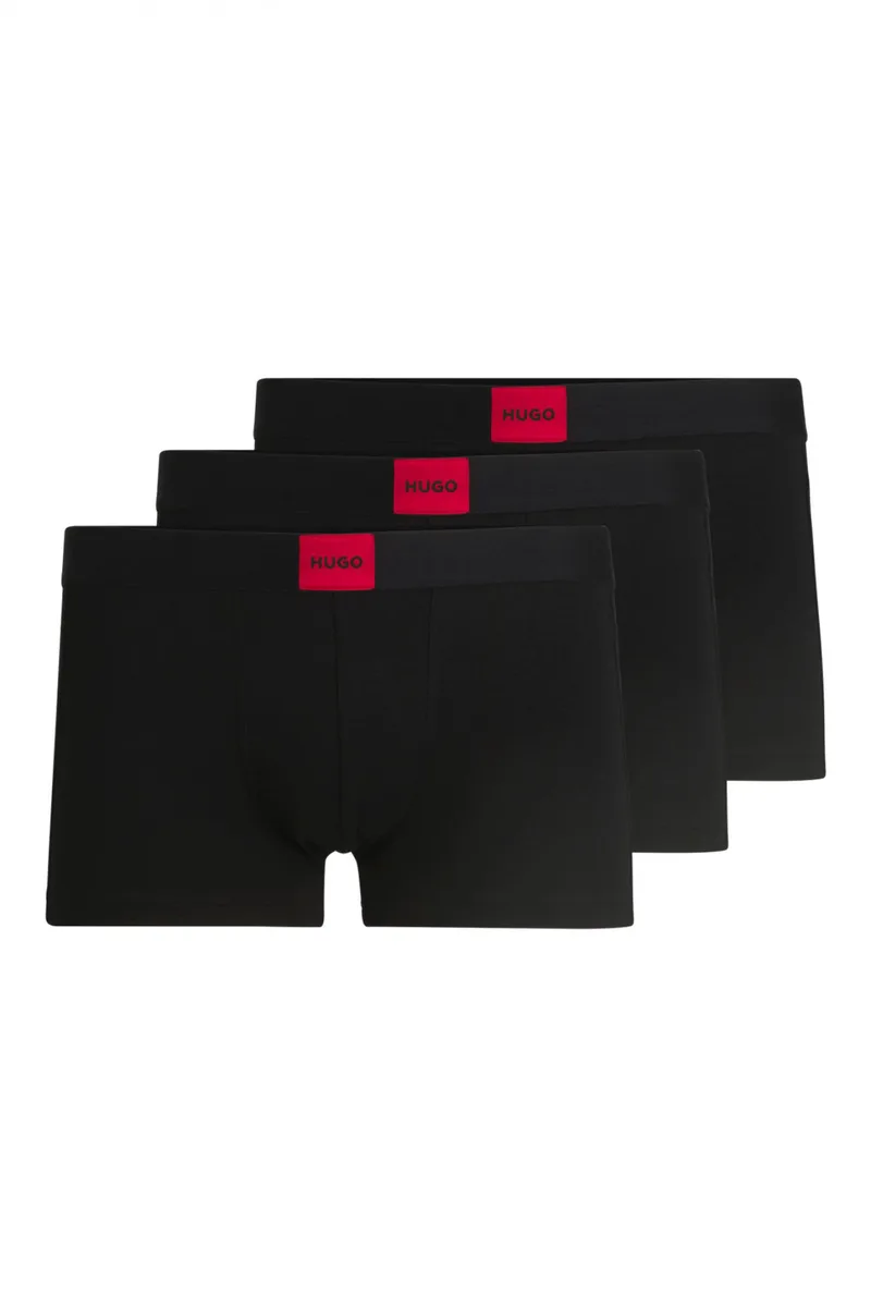 HUGO ΕΣΩΡΟΥΧΟ TRUNK TRIPLET GALAXY COTTON STRETCH ΜΑΥΡΟ
