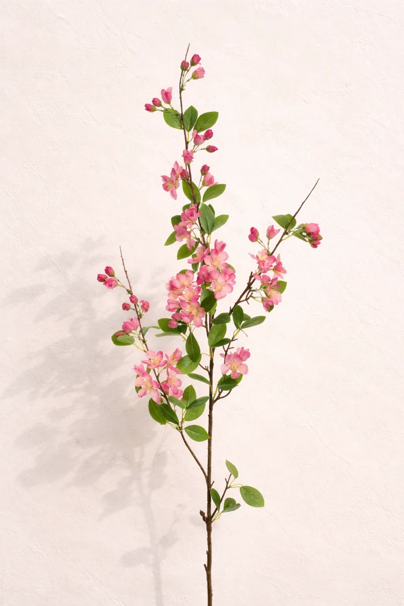 Κλαδι Με Ροζ Ανθη Μηλιας 0x0x126cm Μονόχρωμο Evergreens