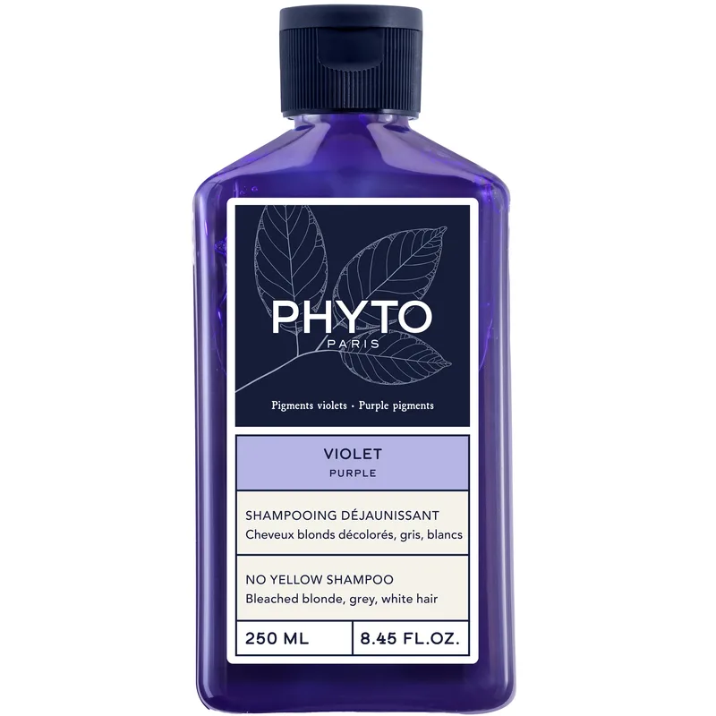 Phyto Purple No Yellow Shampoo 250ml,Σαμπουάν για Λαμπερά Μαλλιά, Κατά των Κίτρινων Τόνων