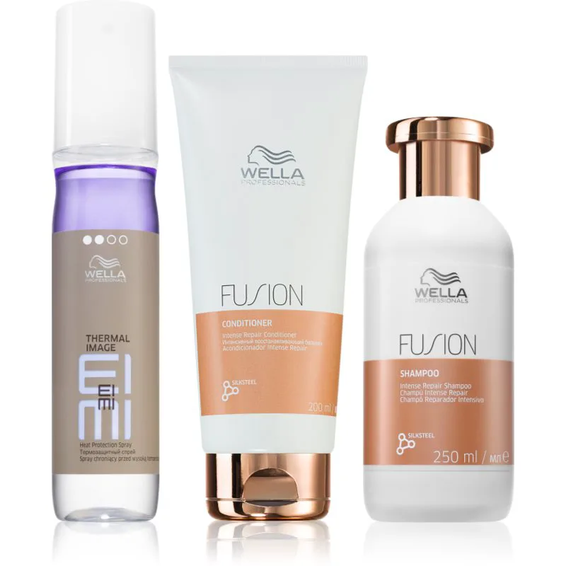 Wella Professionals Fusion επωφελής συσκευασία για βαμμένα και κατεστραμμένα μαλλιά
