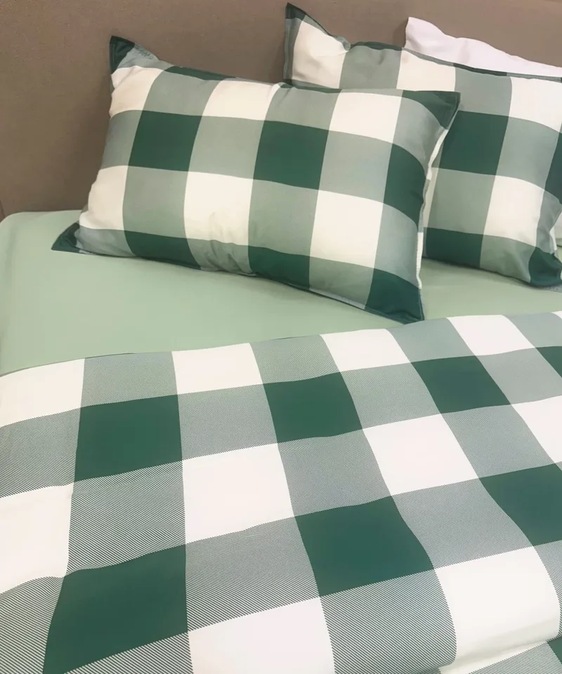 Σετ Παπλωματοθήκη King Size 3 Τεμαχίων Kentia Yn 25 Checks 260x240
