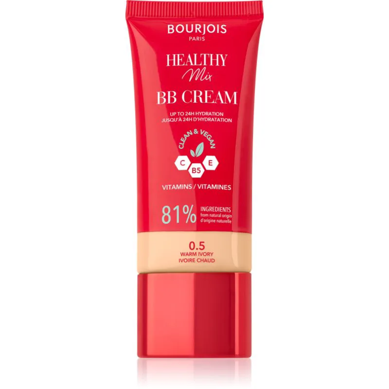 Bourjois Healthy Mix Clean & Vegan BB Cream ΒΒ κρέμα απόχρωση 0,5 Warm Ivory 30 ml