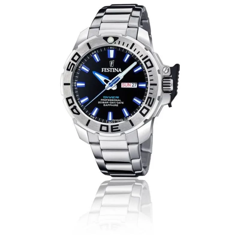 Ρολόι Ανδρικό Stainless Steel Bracelet Καταδυτικό και με Καουτσούκ Festina F20665/3
