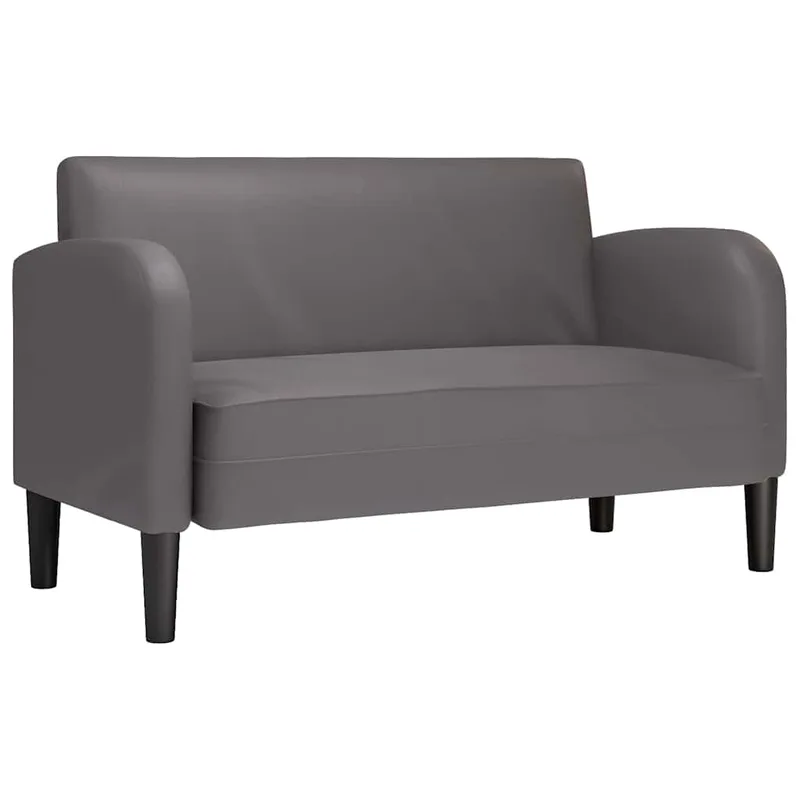 vidaXL Καναπές Loveseat Γκρι 110 εκ. Συνθετικό δέρμα