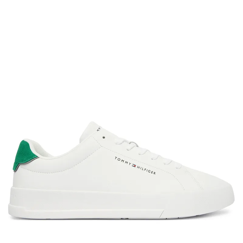 Αθλητικά Tommy Hilfiger Th Court Lth Detail Ess FM0FM05367 Λευκό