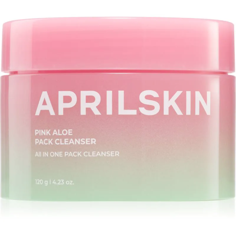 APRILSKIN Ροζ Aloe Pack Cleanser βάλσαμο για ντεμακιγιάζ και καθαρισμό με ενυδατικό αποτέλεσμα 120 γρ