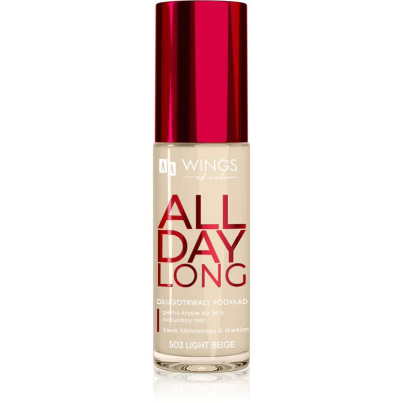 AA Wings of Color All Day Long Long Lasting Foundation μακράς διαρκείας μεικ απ απόχρωση 503 Light Μπεζ 30 ml