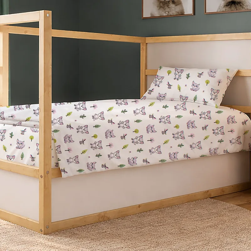 Σεντόνι Μονό Σετ Dimcol Baby Foxes 594 Lilac