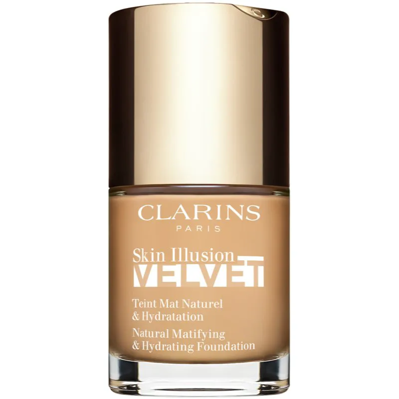 Clarins Skin Illusion Velvet Υγρή ματ βάση με θρεπτικό αποτέλεσμα απόχρωση 110N 30 ml