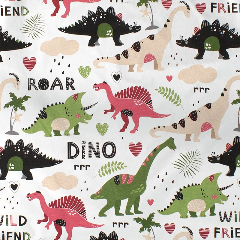 Σεντόνι Μεμονωμένο Λίκνου 80X110 Dimcol Dinosaur 518 Χωρίς Λάστιχο (80x110)
