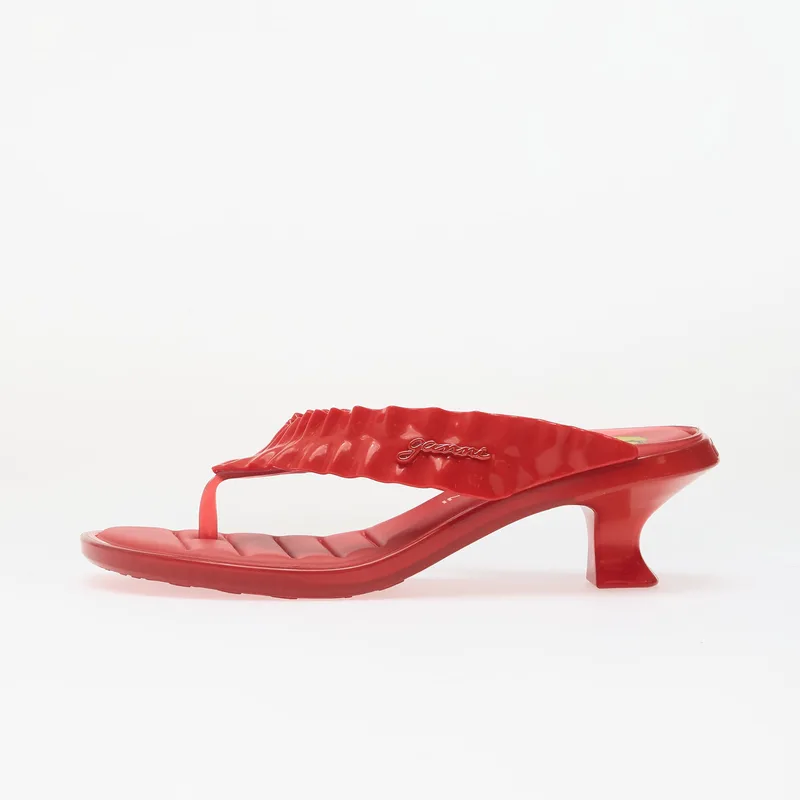Sneakers Melissa Thong Kitten Heel + Ganni Ad Red EUR 40