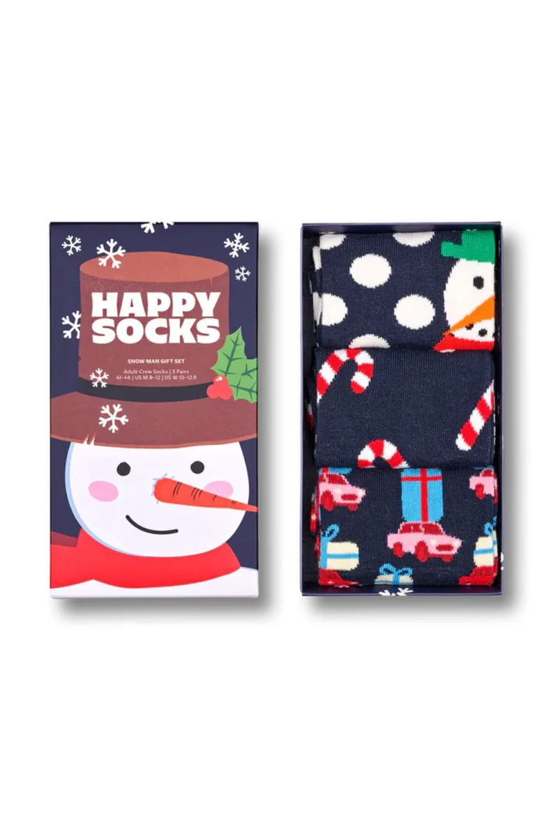 HAPPY SOCKS Κάλτσες 3-Pack Holiday Navy Gift Set -P001740-MULTI