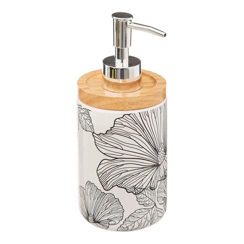 Dispenser Μπάνιου 400ml (8.1x7.5x18) F-V Black Flora 174698A