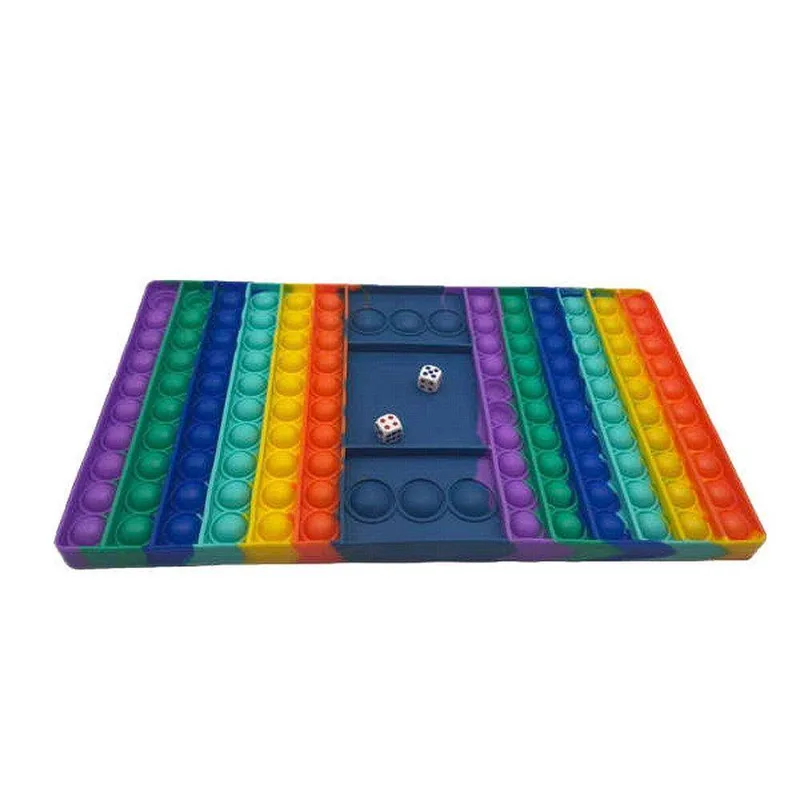 Fidget Pop It Επιτραπέζιο Rainbow Chess Board
