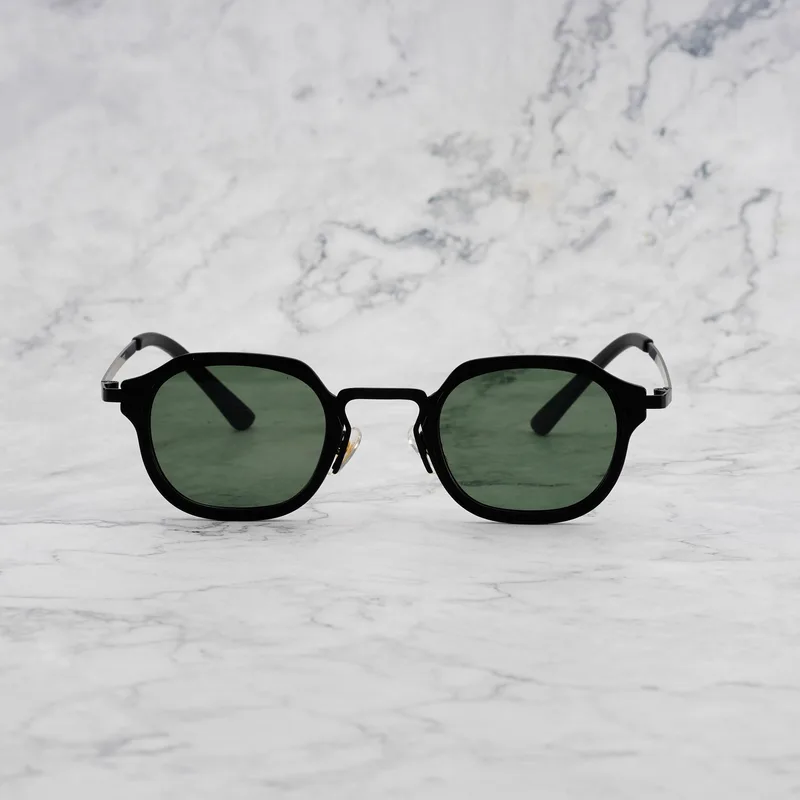 MORGAN 42EP1M - MORGAN - MATT BLACK & MATT BLACK - GREEN Sunglasses | Matt Black & Matt Black - Green | Matt Black & Matt Black - Green Shades | Explicit Poets Sunglasses