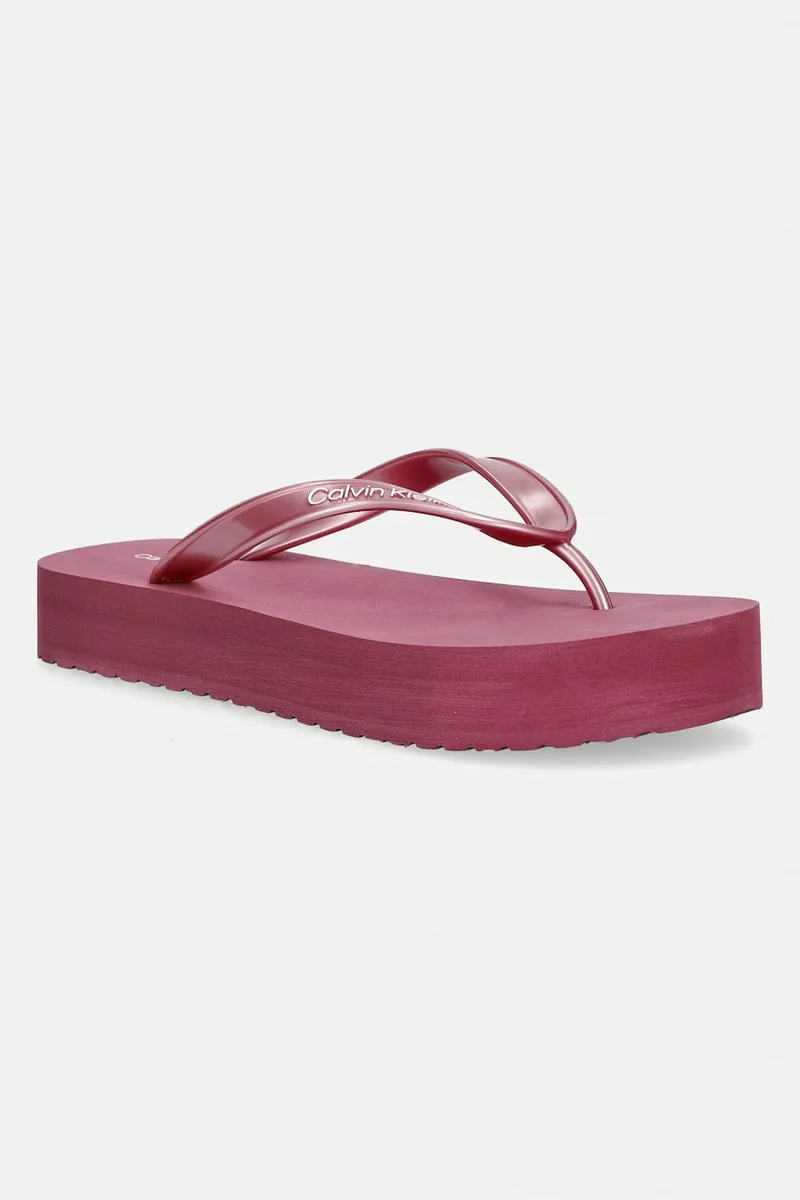 Calvin Klein σαγιονάρες δίχαλο Γυναικεία FLATFORM FLIP FLOP MET TPU