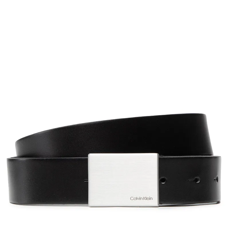 Ζώνη Ανδρική Calvin Klein Formal Plaque Belt 3.5cm K50K504309 Μαύρο