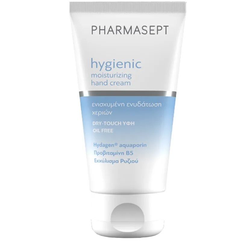 Pharmasept Hygienic Moisturizing Hand Cream Μη Λιπαρή Ενυδατική Κρέμα Χεριών με Λεπτόρρευστη Υφή, για Μοναδική Απαλότητα & Γρήγορη Απορρόφηση 75ml