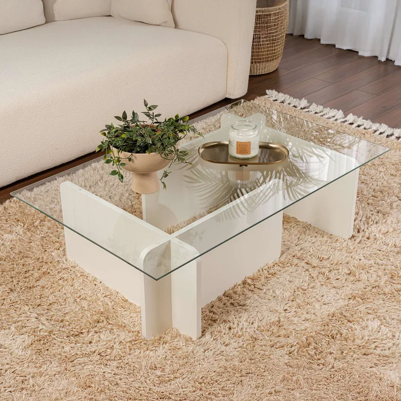 Τραπέζι Σαλονιού Flavio - Wooden White 353Nrd1115 (105x30x65)