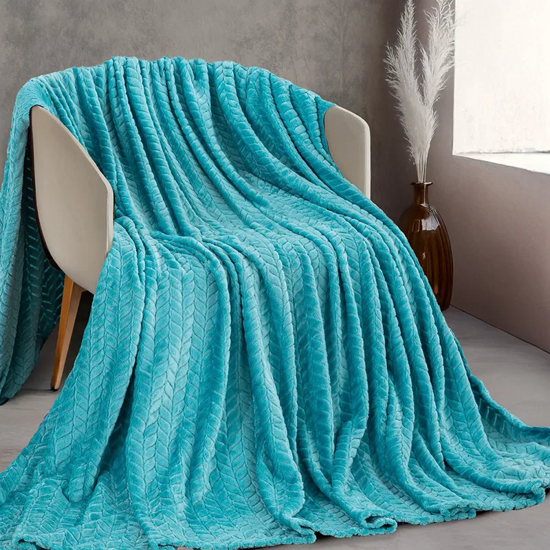 Κουβέρτα Fleece Υπέρδιπλη 220X240 Rythmos Harmonie Τυρκουαζ (220x240)