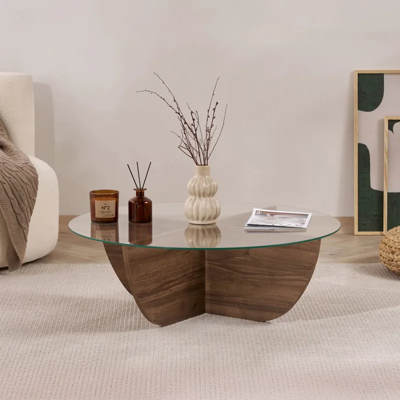 Τραπεζάκι Σαλονιού Liya - Venezia Walnut 668Nrd1127 (90x30x90 cm)