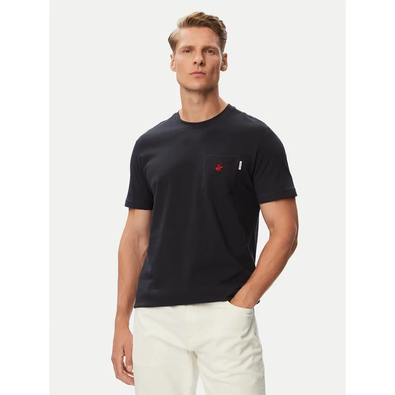 Beverly Hills Polo Club T-Shirt P-SS26M-TS414000 Σκούρο μπλε Regular Fit
