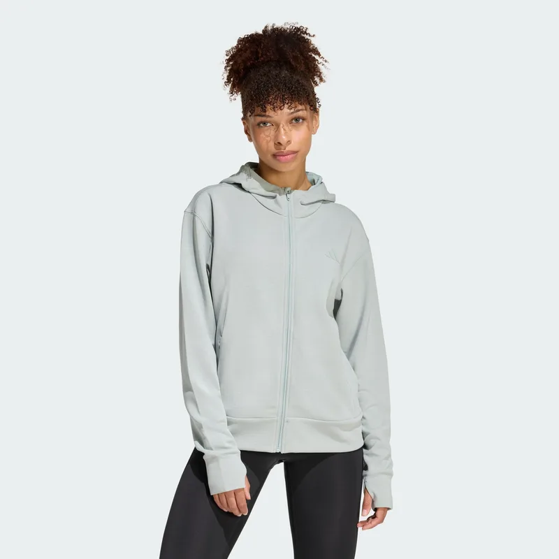 adidas W Designed 4 Training Full-Zip Hooded Sweatshirt (9000259919_91276)