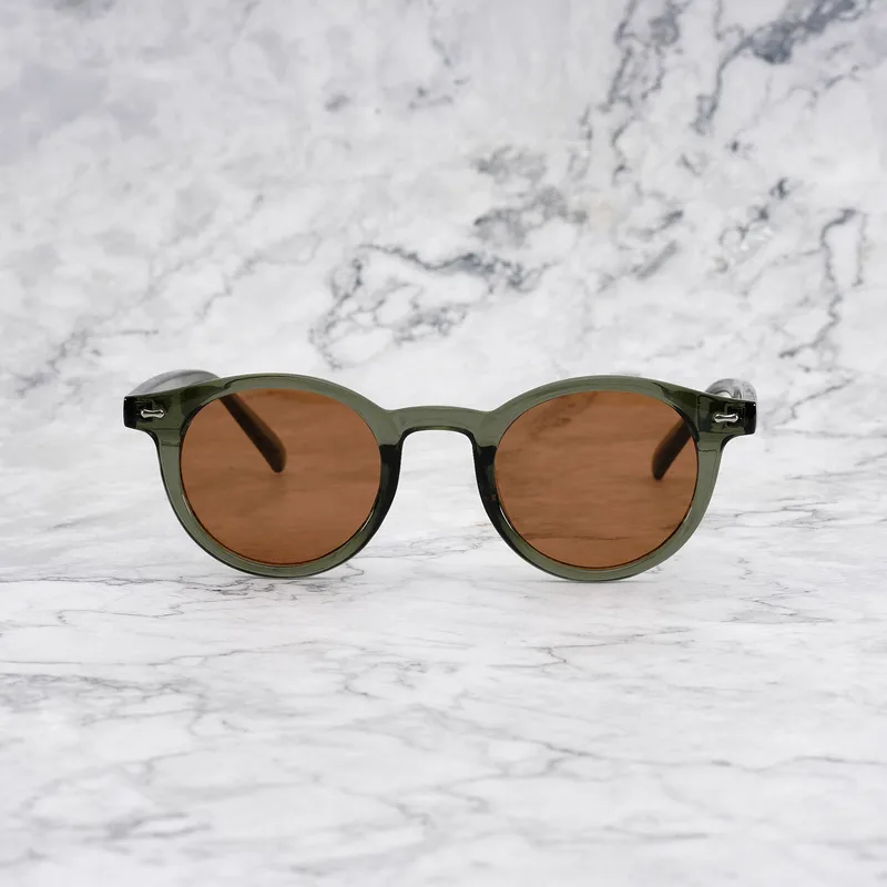 JAMES Tinted Sunglasses | Green | Brown Shades | Explicit Poets Sunglasses