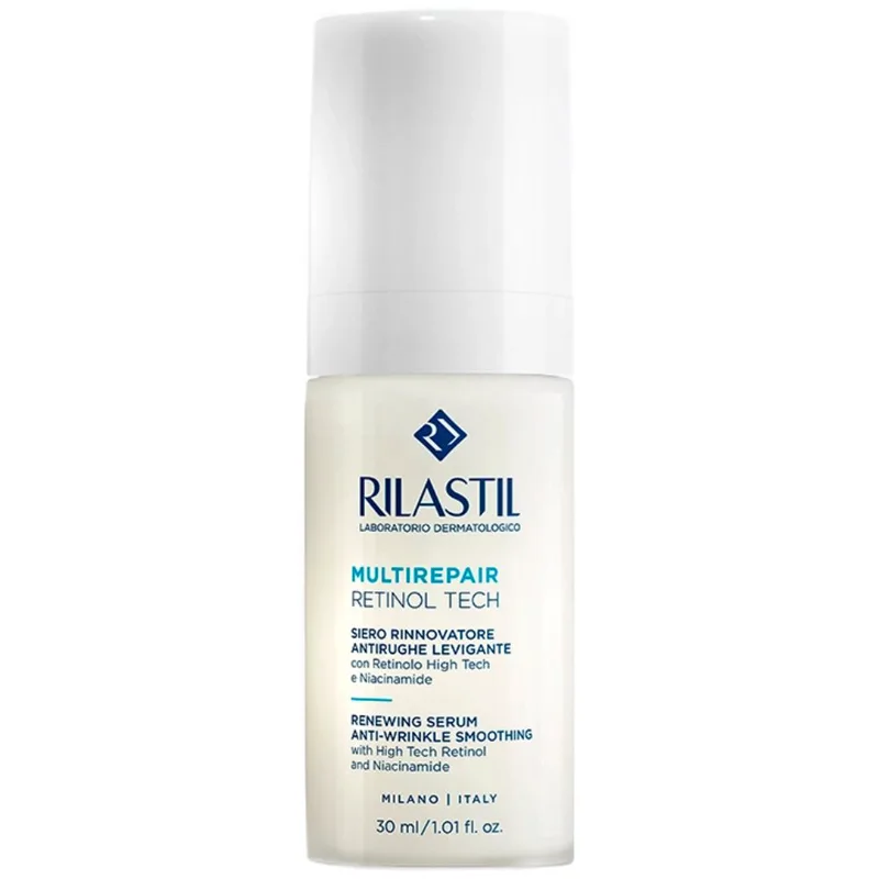 Rilastil Multirepair Retinol Tech Anti-Wrinkle Smoothing Serum Αντιρυτιδικός Ορός Προσώπου για Μείωση των Ρυτίδων, Αύξηση της Σφριγηλότητας & Λείανση της Επιδερμίδας 30ml