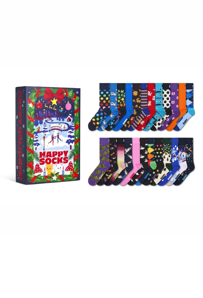 UNISEX ΚΑΛΤΣΕΣ 24-PACK ADVENT CALENDAR ΣΕΤ ΔΩΡΟΥ HAPPY SOCKS ΠΟΛΥΧΡΩΜΟ