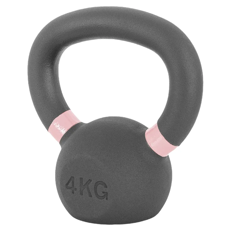 Kettlebell Cast Iron 4kg Μαύρο/Ροζ