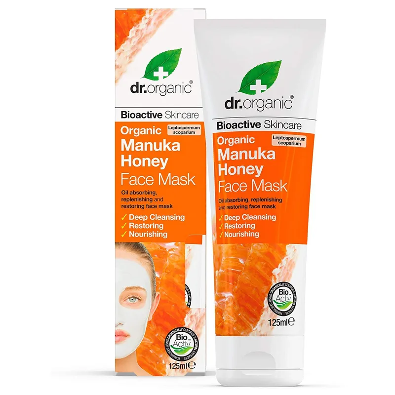 Dr Organic Manuka Honey Face Mask Μάσκα Προσώπου με Βιολογικό Μέλι Μανούκα για Βαθύ Καθαρισμό & Θρέψη 125ml