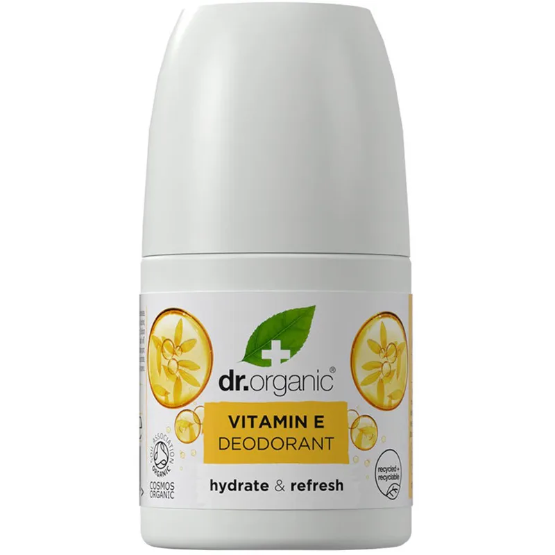 Dr Organic Vitamin E Deodorant Αποσμητικό με Βιολογική Βιταμίνη E, Ιδανικό για Ξηρές Επιδερμίδες 50ml