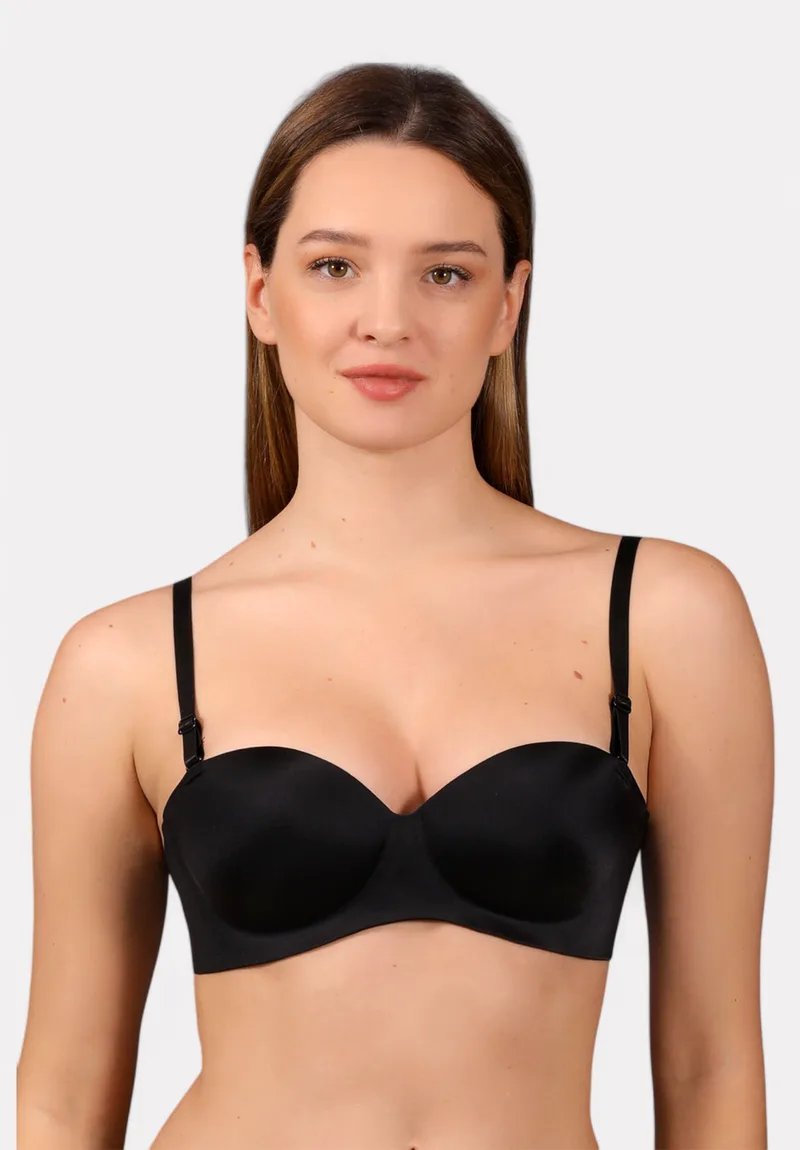 Strapless Laser-Cut Σουτιέν B Cup New Bra Lingerie Μαύρο NB6050-B-A-Μαύρο
