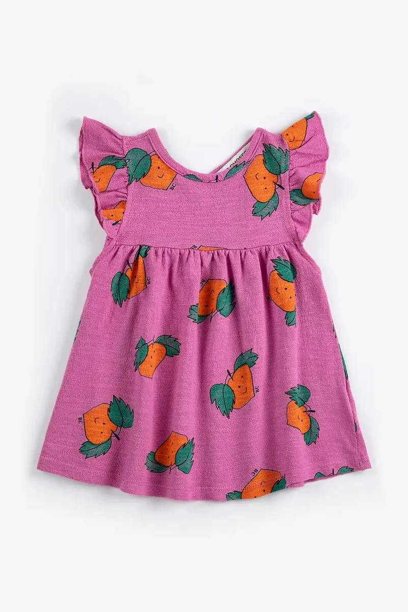 Βρεφικό βαμβακερό φόρεμα Bobo Choses Tangerine