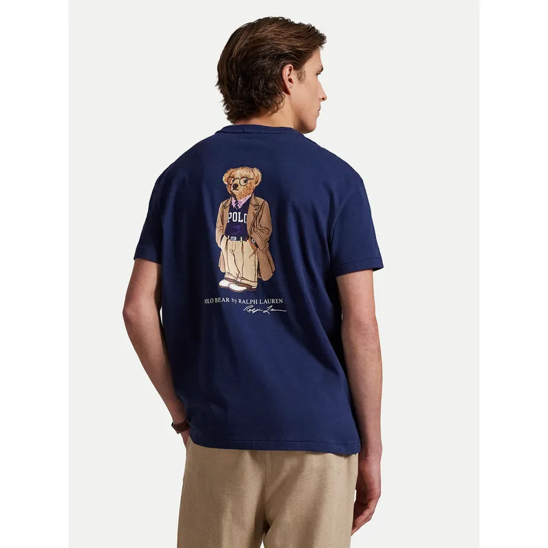 Polo Ralph Lauren T-Shirt 710974585001 Σκούρο μπλε Custom Slim Fit