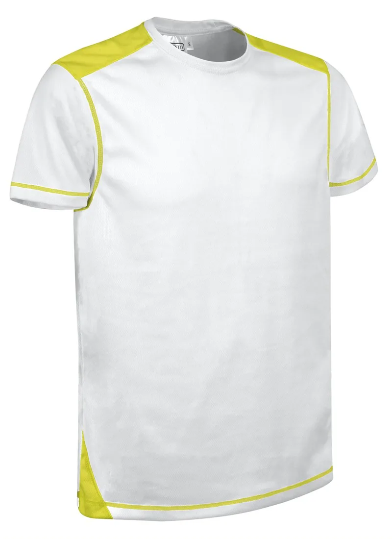 Τεχνικό T-Shirt BRICKPLUS Valento CAVABRIBA White-Fluo Yellow